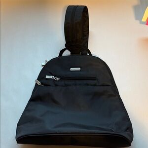 Baggalini Backpack purse Black RFID multi pocket Travel hands free adjustable